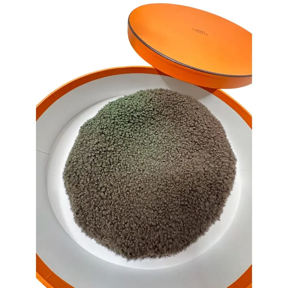 Hermes Mouton Brown Beret with Box Size 55 - Picture 13 of 13